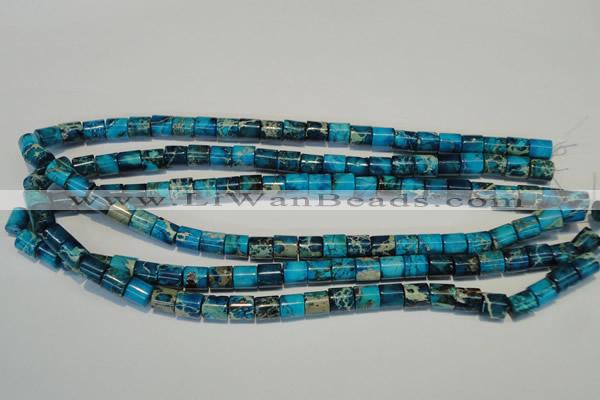 CDE280 15.5 inches 8*8mm tube dyed sea sediment jasper beads