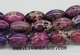 CDE31 15.5 inches 10*14mm rice dyed sea sediment jasper beads