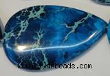 CDE328 15.5 inches 30*50mm flat teardrop dyed sea sediment jasper beads