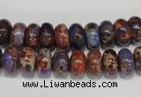 CDE371 15.5 inches 6*10mm rondelle dyed sea sediment jasper beads