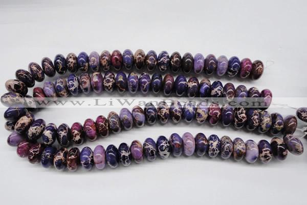 CDE374 15.5 inches 8*16mm rondelle dyed sea sediment jasper beads