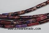 CDE376 15.5 inches 4*12mm tube dyed sea sediment jasper beads