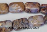 CDE437 15.5 inches 13*18mm rectangle dyed sea sediment jasper beads