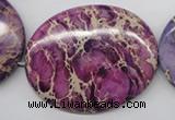 CDE470 15.5 inches 40*50mm oval dyed sea sediment jasper beads