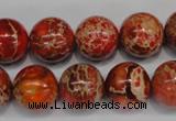 CDE495 15.5 inches 14mm round dyed sea sediment jasper beads