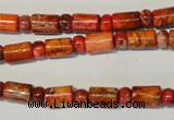 CDE505 3*6mm rondelle & 6*9mm tube dyed sea sediment jasper beads