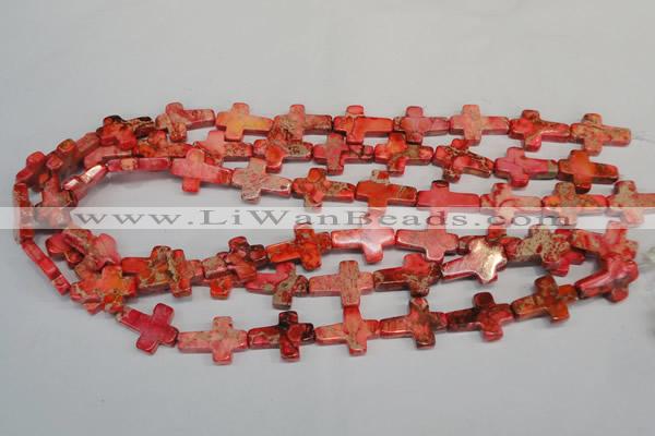 CDE566 15.5 inches 15*20mm cross dyed sea sediment jasper beads