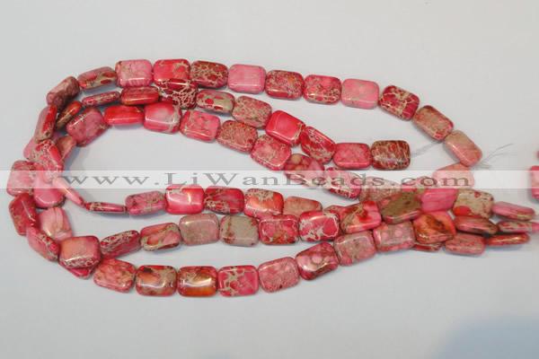 CDE631 15.5 inches 12*16mm rectangle dyed sea sediment jasper beads