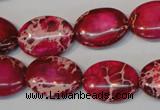 CDE646 15.5 inches 15*20mm oval dyed sea sediment jasper beads