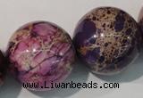 CDE699 15.5 inches 24mm round dyed sea sediment jasper beads