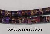 CDE704 15.5 inches 3*6mm heishi dyed sea sediment jasper beads