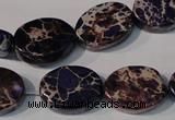 CDE710 15.5 inches 13*18mm oval dyed sea sediment jasper beads