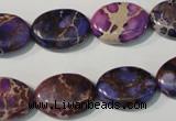 CDE711 15.5 inches 13*18mm oval dyed sea sediment jasper beads