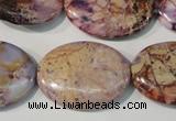 CDE712 15.5 inches 22*30mm oval dyed sea sediment jasper beads