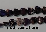 CDE719 15.5 inches 8*8mm triangle dyed sea sediment jasper beads