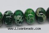 CDE73 15.5 inches 12*18mm rondelle dyed sea sediment jasper beads