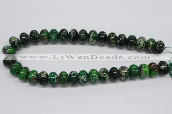 CDE73 15.5 inches 12*18mm rondelle dyed sea sediment jasper beads