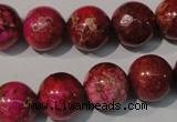 CDE762 15.5 inches 14mm round dyed sea sediment jasper beads