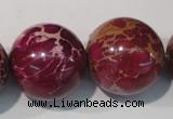 CDE765 15.5 inches 24mm round dyed sea sediment jasper beads