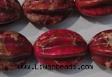 CDE769 15.5 inches 18*25mm star fruit shaped dyed sea sediment jasper beads