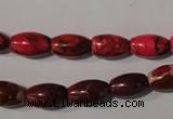 CDE777 15.5 inches 8*13mm rice dyed sea sediment jasper beads