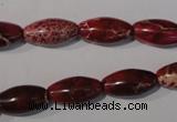 CDE778 15.5 inches 8*16mm rice dyed sea sediment jasper beads