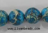 CDE808 15.5 inches 18mm round dyed sea sediment jasper beads wholesale