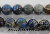 CDE814 15.5 inches 10mm round dyed sea sediment jasper beads wholesale