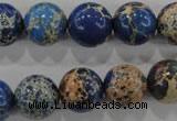 CDE816 15.5 inches 14mm round dyed sea sediment jasper beads wholesale