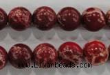 CDE824 15.5 inches 12mm round dyed sea sediment jasper beads wholesale