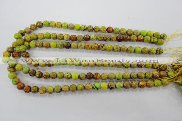 CDE861 15.5 inches 6mm round dyed sea sediment jasper beads wholesale