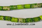 CDE919 15.5 inches 6*8mm tube dyed sea sediment jasper beads