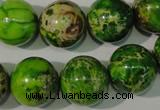 CDE923 15.5 inches 16mm round dyed sea sediment jasper beads