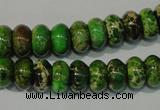 CDE927 15.5 inches 6*10mm rondelle dyed sea sediment jasper beads