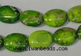 CDE940 15.5 inches 12*16mm oval dyed sea sediment jasper beads