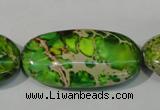 CDE942 15.5 inches 30*40mm oval dyed sea sediment jasper beads