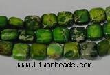 CDE944 15.5 inches 8*8mm square dyed sea sediment jasper beads