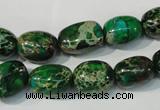 CDE960 15.5 inches 10*13mm nuggets dyed sea sediment jasper beads