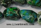 CDE961 15.5 inches 18*20mm nuggets dyed sea sediment jasper beads