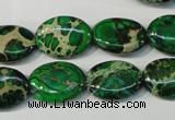 CDE972 15.5 inches 13*18mm oval dyed sea sediment jasper beads