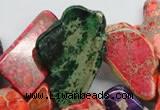 CDE983 15 inches 15*30mm – 26*55mm freeform dyed sea sediment jasper beads