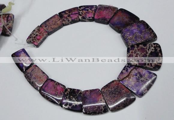 CDE991 Top drilled 18*25mm - 27*35mm trapezoid sea sediment jasper beads