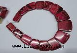 CDE992 Top drilled 18*25mm - 27*35mm trapezoid sea sediment jasper beads