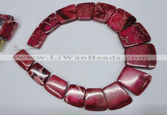 CDE992 Top drilled 18*25mm - 27*35mm trapezoid sea sediment jasper beads