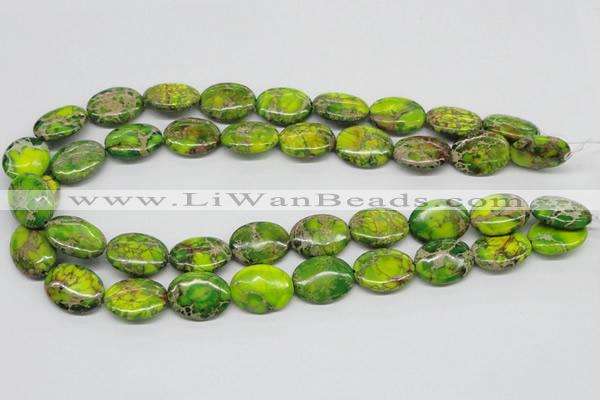 CDI100 16 inches 18*25mm oval dyed imperial jasper beads wholesale