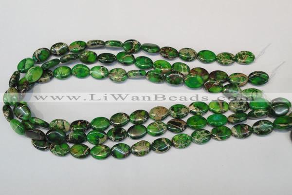 CDI180 15.5 inches 10*14mm oval dyed imperial jasper beads