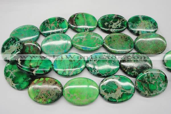 CDI188 15.5 inches 30*40mm oval dyed imperial jasper beads