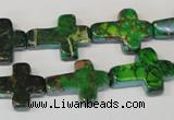 CDI209 15.5 inches 15*20mm cross dyed imperial jasper beads