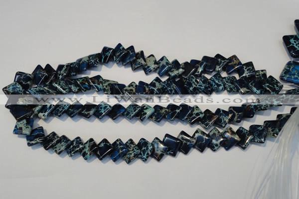 CDI255 15.5 inches 12*12mm diamond dyed imperial jasper beads