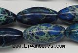 CDI293 15.5 inches 15*30mm rice dyed imperial jasper beads